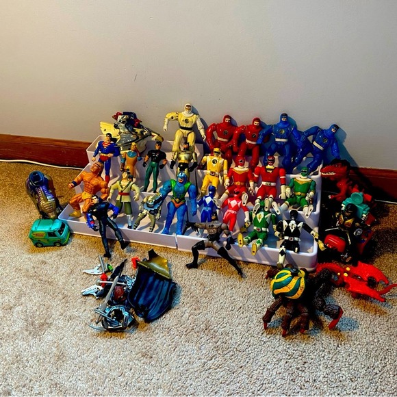 Power Ranger Other - Super Hero Action Figures Batman, Power Rangers, Superman, Disney, Various Lot